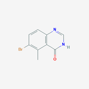 6-Bromo-5-methylquinazolin-4(3H)-one chemical structure (CAS 1345444-69-0)