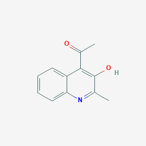 1-(3-Hydroxy-2-methylquinolin-4-yl)ethanone chemical structure (CAS 1345515-22-1)