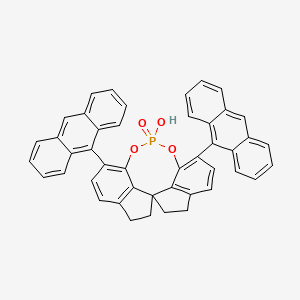 (11aR)-3,7-Di-9-anthracenyl-10,11,12,13-tetrahydro-5-hydroxy-diindeno[7,1-de:1',7'-fg][1,3,2]dioxaphosphocin-5-oxide chemical structure (CAS 1345628-08-1)