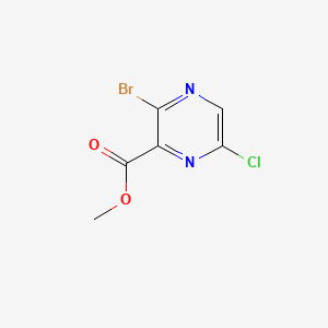 Methyl 3-bromo-6-chloropyrazine-2-carboxylate chemical structure (CAS 13457-28-8)