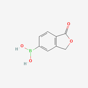 (1-Oxo-1,3-dihydroisobenzofuran-5-yl)boronic acid chemical structure (CAS 1345700-91-5)