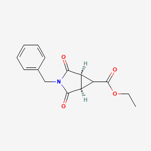 Ethyl (1alpha,5alpha,6alpha)-3-benzyl-3-azabicyclo[3.1.0]hexane-2,4-dione-6-carboxylate chemical structure (CAS 134575-06-7)