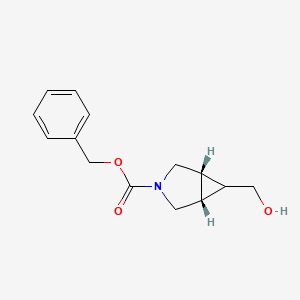 rel-Benzyl (1R,5S,6r)-6-(hydroxymethyl)-3-azabicyclo[3.1.0]hexane-3-carboxylate chemical structure (CAS 134575-14-7)