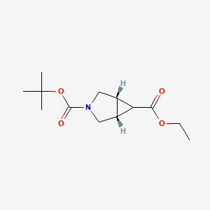 rel-3-(tert-Butyl) 6-ethyl (1R,5S,6r)-3-azabicyclo[3.1.0]hexane-3,6-dicarboxylate chemical structure (CAS 134575-37-4)