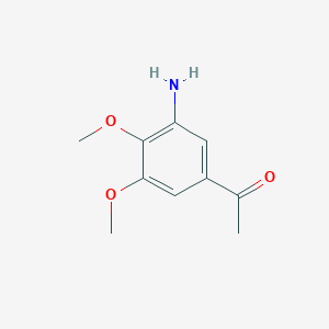 1-(3-Amino-4,5-dimethoxyphenyl)ethanone chemical structure (CAS 134611-49-7)
