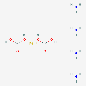Tetraamminepalladium (II) hydrogen carbonate chemical structure (CAS 134620-00-1)