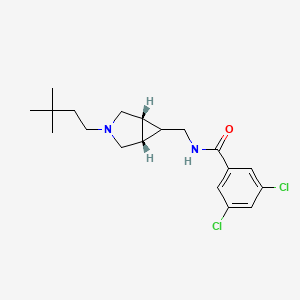 rel-3,5-Dichloro-N-(((1R,5S,6s)-3-(3,3-dimethylbutyl)-3-azabicyclo[3.1.0]hexan-6-yl)methyl)benzamide chemical structure (CAS 1346233-68-8)