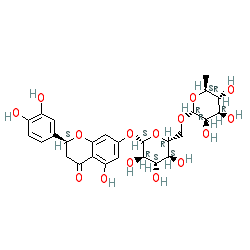 (S)-2-(3,4-Dihydroxyphenyl)-5-hydroxy-7-(((2S,3R,4S,5S,6R)-3,4,5-trihydroxy-6-((((2R,3R,4R,5R,6S)-3,4,5-trihydroxy-6-methyltetrahydro-2H-pyran-2-yl)oxy)methyl)tetrahydro-2H-pyran-2-yl)oxy)chroman-4-one chemical structure (CAS 13463-28-0)