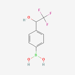 (4-(2,2,2-Trifluoro-1-hydroxyethyl)phenyl)boronic acid chemical structure (CAS 1346526-55-3)