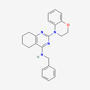 N-Benzyl-2-(2,3-dihydro-4H-benzo[b][1,4]oxazin-4-yl)-5,6,7,8-tetrahydroquinazolin-4-amine chemical structure (CAS 1346528-06-0)