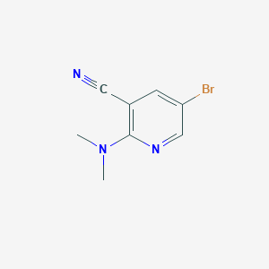 5-Bromo-2-(dimethylamino)nicotinonitrile chemical structure (CAS 1346537-10-7)
