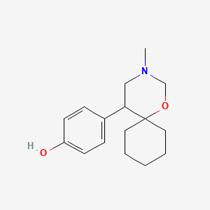 4-(3-Methyl-1-oxa-3-azaspiro[5.5]undecan-5-yl)phenol chemical structure (CAS 1346601-55-5)