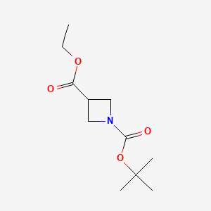 1-tert-Butyl 3-ethyl azetidine-1,3-dicarboxylate chemical structure (CAS 1346674-10-9)