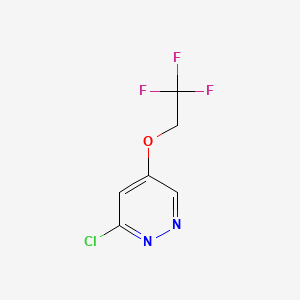 3-Chloro-5-(2,2,2-trifluoroethoxy)pyridazine chemical structure (CAS 1346691-33-5)