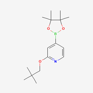 2-(Neopentyloxy)-4-(4,4,5,5-tetramethyl-1,3,2-dioxaborolan-2-yl)pyridine chemical structure (CAS 1346707-94-5)