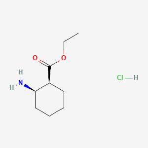 (1S,2R)-Ethyl 2-aminocyclohexanecarboxylate hydrochloride chemical structure (CAS 1346773-57-6)