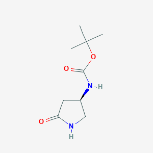 (R)-tert-Butyl (5-oxopyrrolidin-3-yl)carbamate chemical structure (CAS 1346773-63-4)