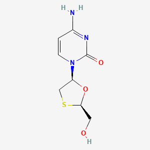 4-Amino-1-((2R,5S)-2-(hydroxymethyl)-1,3-oxathiolan-5-yl)pyrimidin-2(1H)-one chemical structure (CAS 134678-17-4)
