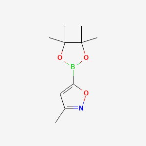 3-Methyl-5-(4,4,5,5-tetramethyl-1,3,2-dioxaborolan-2-yl)isoxazole chemical structure (CAS 1346808-44-3)