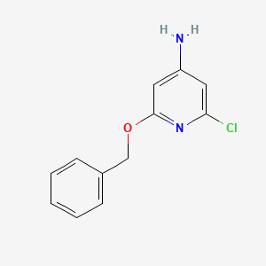 2-(Benzyloxy)-6-chloropyridin-4-amine chemical structure (CAS 1346809-41-3)