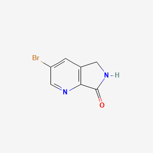 3-Bromo-5H-pyrrolo[3,4-b]pyridin-7(6H)-one chemical structure (CAS 1346809-61-7)