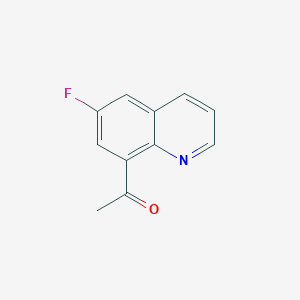 1-(6-Fluoroquinolin-8-yl)ethanone chemical structure (CAS 1346817-49-9)