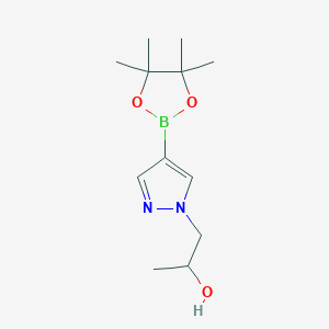 1-(4-(4,4,5,5-Tetramethyl-1,3,2-dioxaborolan-2-yl)-1H-pyrazol-1-yl)propan-2-ol chemical structure (CAS 1346819-38-2)