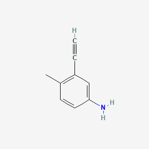 3-Ethynyl-4-methylaniline chemical structure (CAS 134690-40-7)