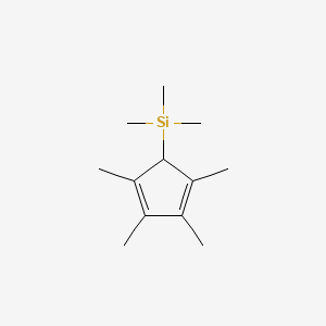 Trimethyl(2,3,4,5-tetramethylcyclopenta-2,4-dien-1-yl)silane chemical structure (CAS 134695-74-2)
