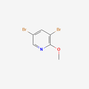 3,5-Dibromo-2-methoxypyridine chemical structure (CAS 13472-60-1)