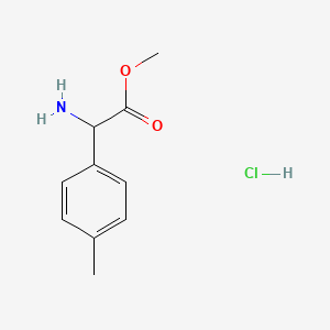 Methyl 2-amino-2-(p-tolyl)acetate hydrochloride chemical structure (CAS 134722-09-1)