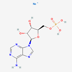 ((2R,3S,4R,5R)-5-(6-Amino-9H-purin-9-yl)-3,4-dihydroxytetrahydrofuran-2-yl)methyl dihydrogen phosphate xsodium salt chemical structure (CAS 13474-03-8)
