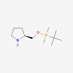 (S)-2-(((tert-Butyldimethylsilyl)oxy)methyl)pyrrolidine chemical structure (CAS 134756-75-5)