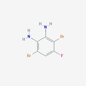 3,6-Dibromo-4-fluorobenzene-1,2-diamine chemical structure (CAS 1347736-83-7)