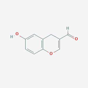 6-Hydroxy-4H-chromene-3-carbaldehyde chemical structure (CAS 134822-76-7)