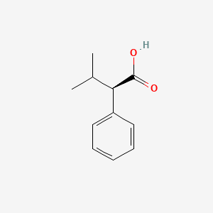 (R)-3-Methyl-2-phenylbutanoic acid chemical structure (CAS 13491-13-9)