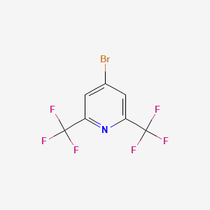 4-Bromo-2,6-bis(trifluoromethyl)pyridine chemical structure (CAS 134914-92-4)