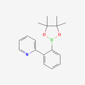 2-(2-(4,4,5,5-Tetramethyl-1,3,2-dioxaborolan-2-yl)phenyl)pyridine chemical structure (CAS 1349171-28-3)