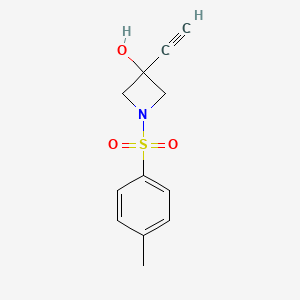 3-Ethynyl-1-tosylazetidin-3-ol chemical structure (CAS 1349199-60-5)