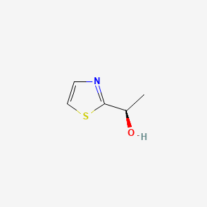 (R)-1-(Thiazol-2-yl)ethan-1-ol chemical structure (CAS 134932-60-8)