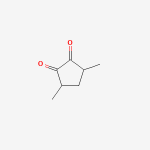 3,5-Dimethylcyclopentane-1,2-dione chemical structure (CAS 13494-07-0)