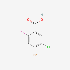 4-Bromo-5-chloro-2-fluorobenzoic acid chemical structure (CAS 1349708-91-3)