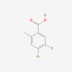 4-Bromo-5-fluoro-2-methylbenzoic acid chemical structure (CAS 1349715-55-4)