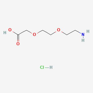 2-(2-(2-Aminoethoxy)ethoxy)acetic acid hydrochloride chemical structure (CAS 134979-01-4)