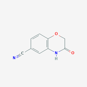3-Oxo-3,4-dihydro-2H-benzo[b][1,4]oxazine-6-carbonitrile chemical structure (CAS 134997-74-3)
