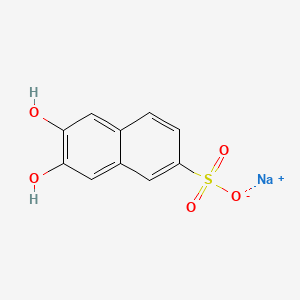 Sodium 2,3-dihydroxynaphthalene-6-sulfonate chemical structure (CAS 135-53-5)