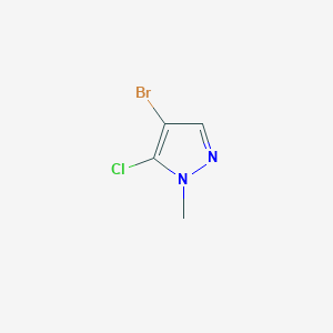 4-Bromo-5-chloro-1-methyl-1H-pyrazole chemical structure (CAS 1350323-81-7)