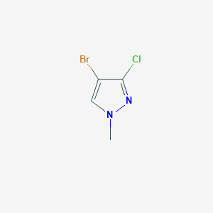 4-Bromo-3-chloro-1-methyl-1H-pyrazole chemical structure (CAS 1350323-83-9)