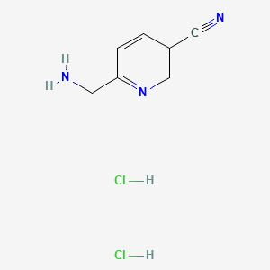 6-(Aminomethyl)nicotinonitrile dihydrochloride chemical structure (CAS 1350362-43-4)
