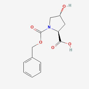(2S,4R)-1-((Benzyloxy)carbonyl)-4-hydroxypyrrolidine-2-carboxylic acid chemical structure (CAS 13504-85-3)
